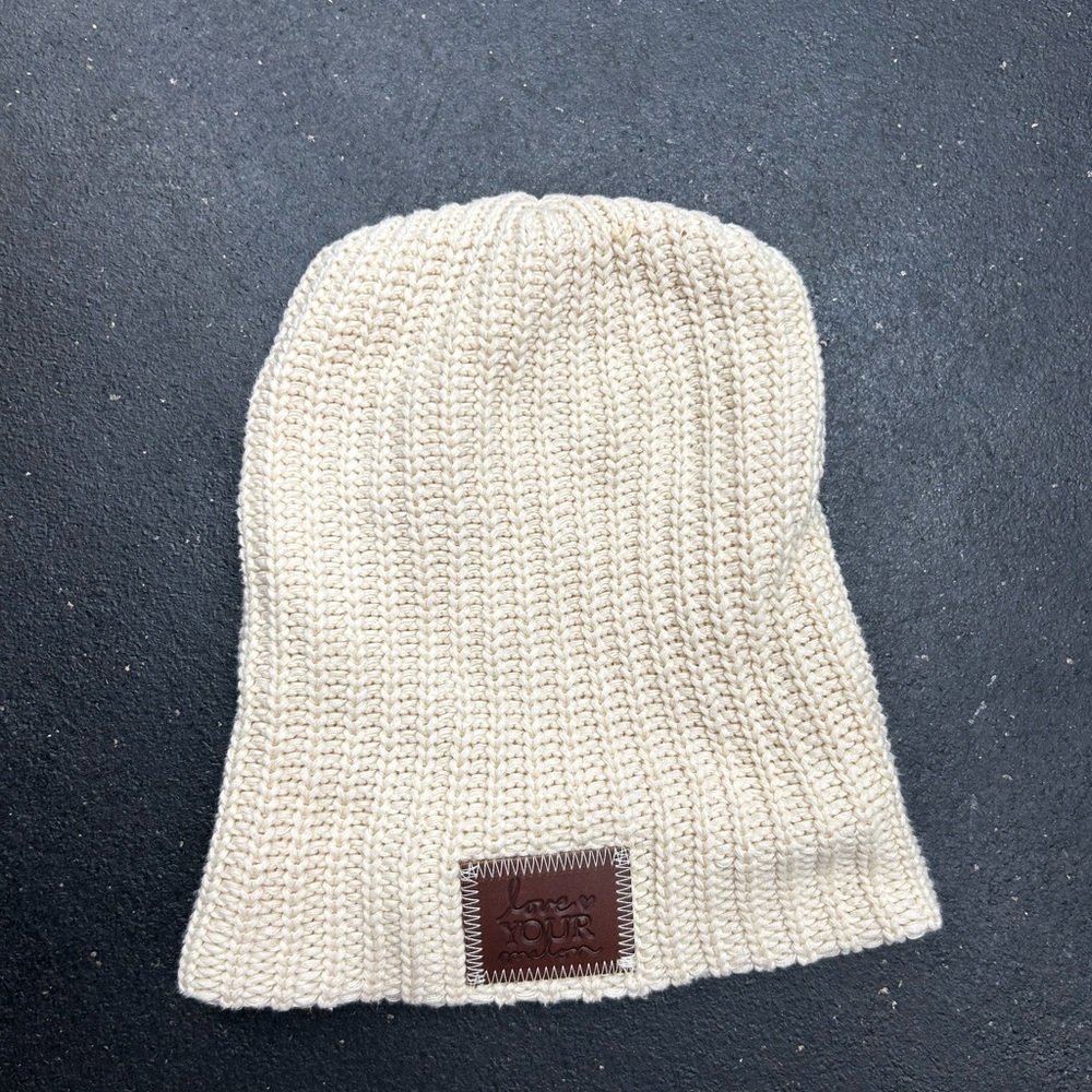 Love Your Melon Cream Knit Beanie